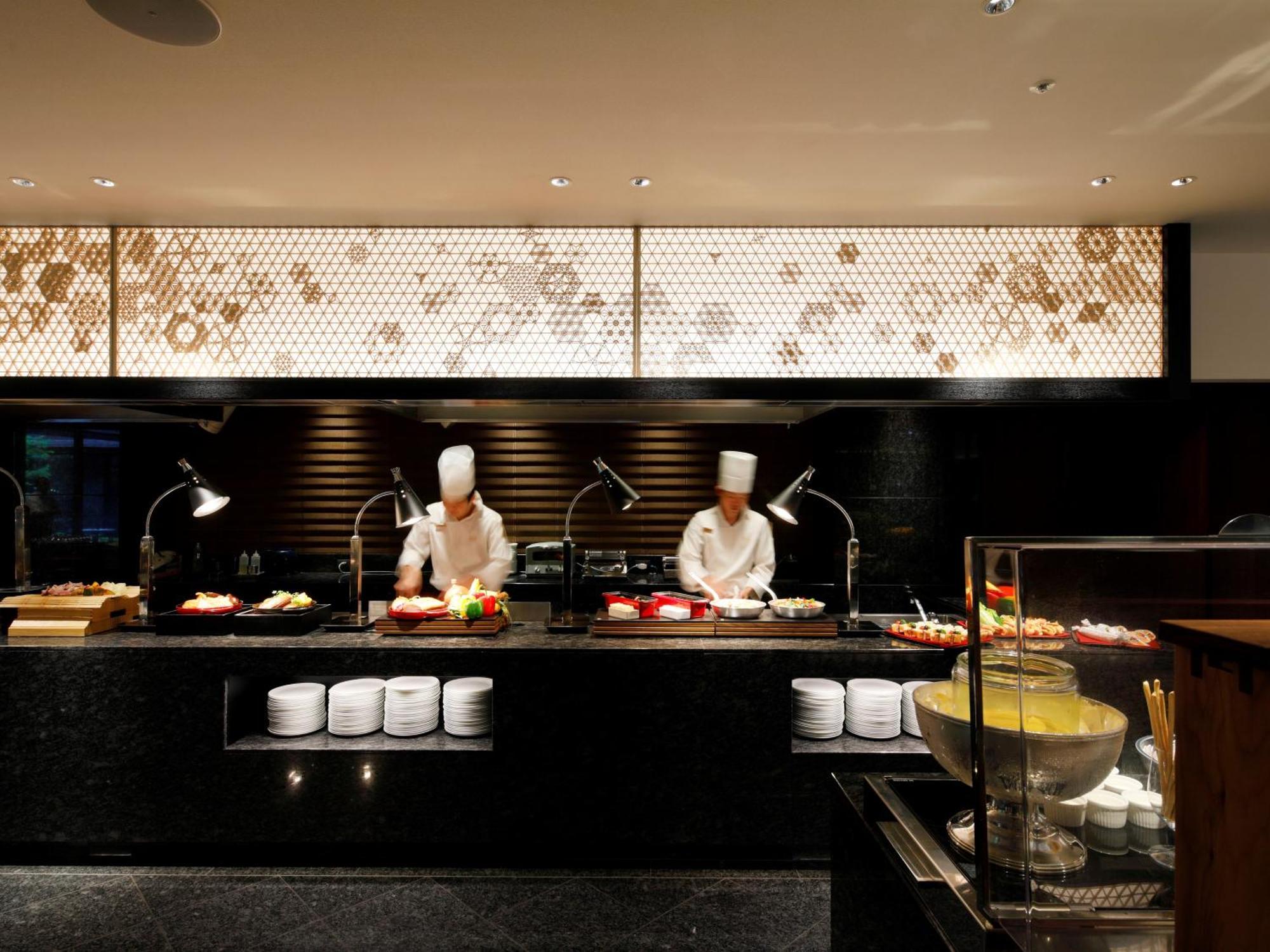 The Hotel Sanraku Kanazawa 21Th December 2022 Open Exteriér fotografie Live kitchen at the hotel
